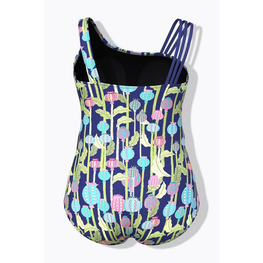 Ulla Popken Maillot de bain Motif Chardons Bonnets Souples Bretelle Triple  