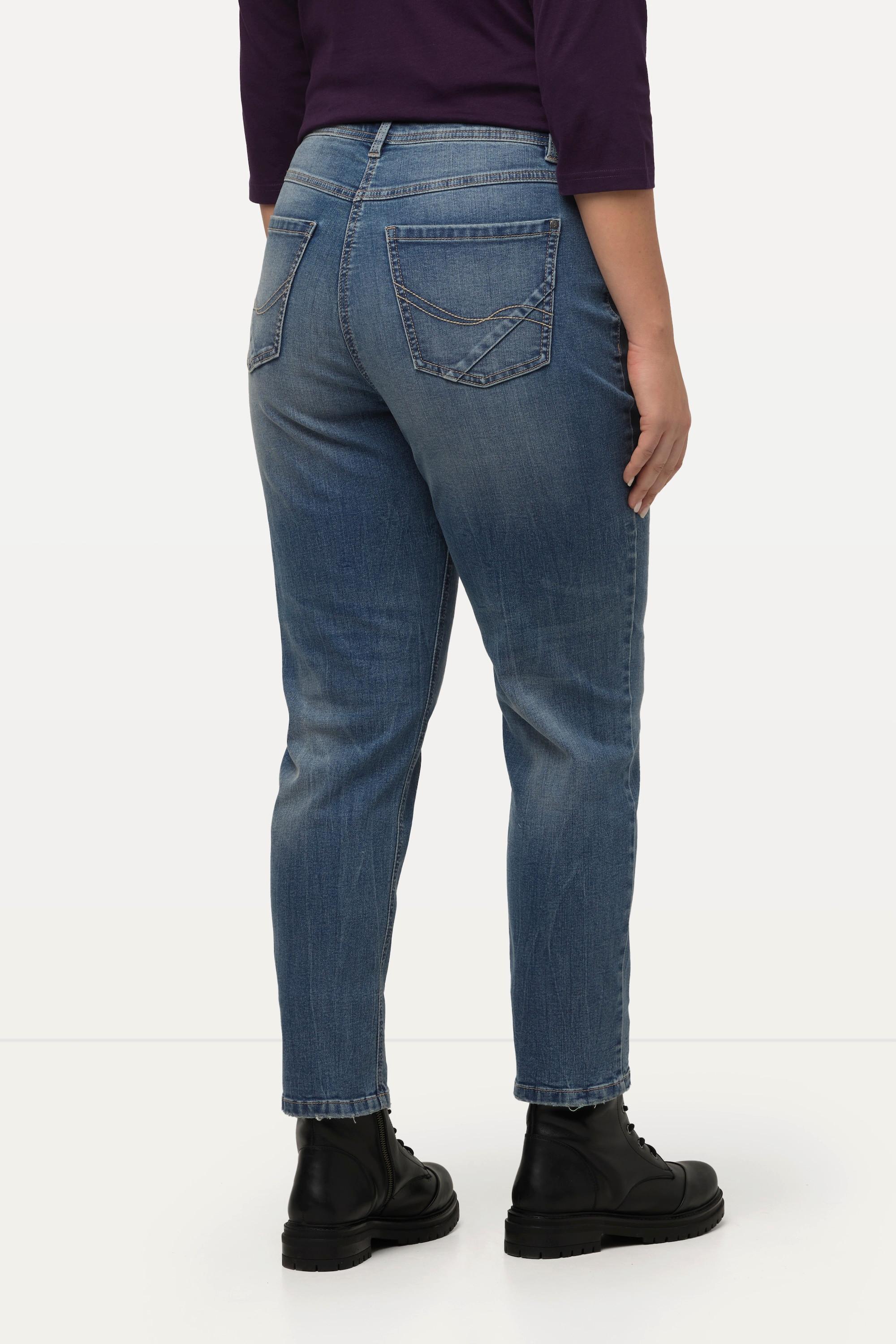 Ulla Popken  Mom jeans termici con elasticizzazione e cintura comoda 