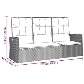 VidaXL Banc de jardin rotin synthétique  