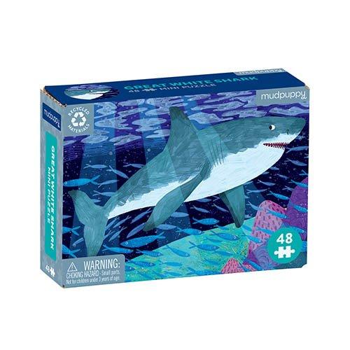 mudpuppy  Mini Puzzle 48 pièces Requin blanc 