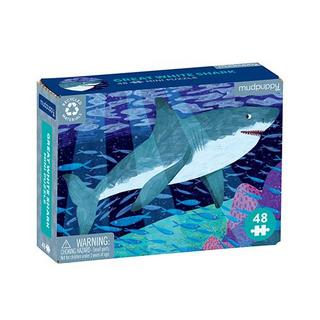 mudpuppy  Mini Puzzle 48pcs  White Shark 