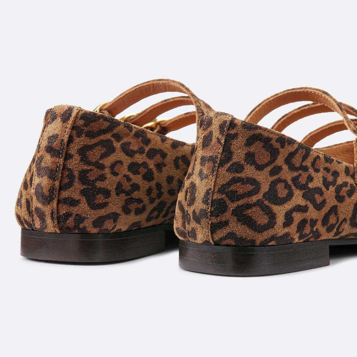 La Redoute Collections  Riemchenballerinas mit Leopardenmuster 