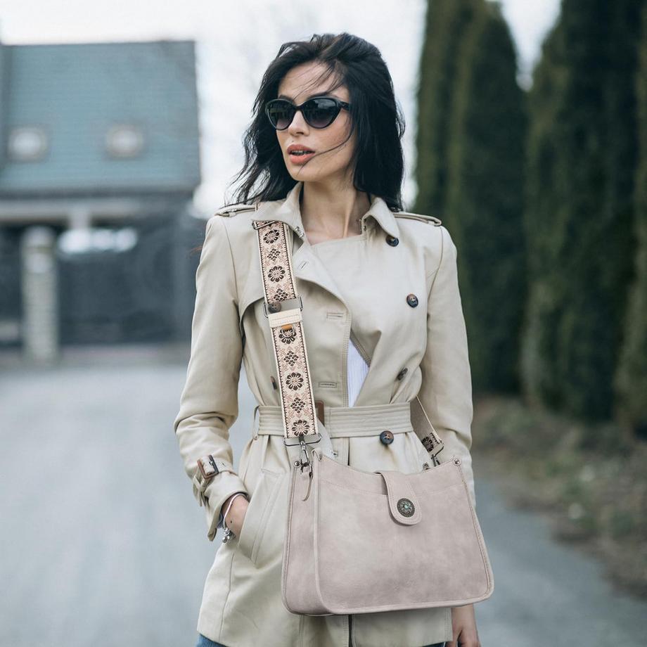 Only-bags.store Sac Hobo Moyen avec Large Bandoulière  