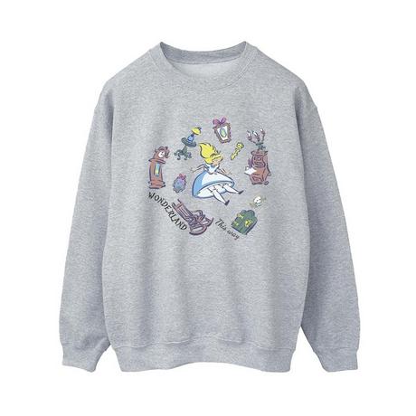 Disney  Alice In Wonderland Falling Sweatshirt 