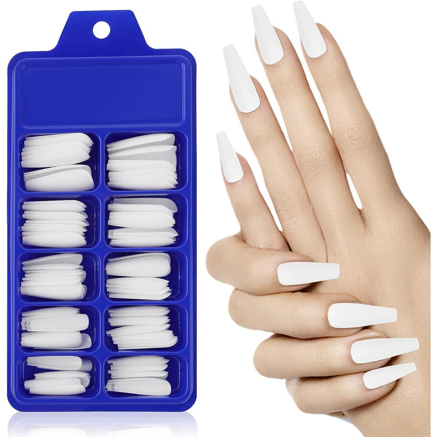 B2X  Tips d'ongles blancs - acrylique - 100 pcs 