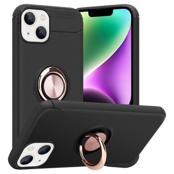 Housse compatible avec Apple iPhone 14 PLUS - Coque de protection avec anneau de focalisation en silicone TPU