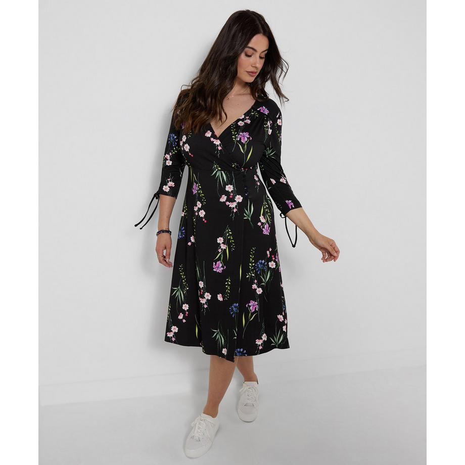 Joe Browns Robe en Jersey à Col V Fleurs Tombantes  