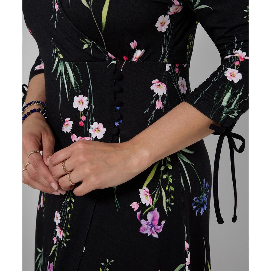 Joe Browns Robe en Jersey à Col V Fleurs Tombantes  