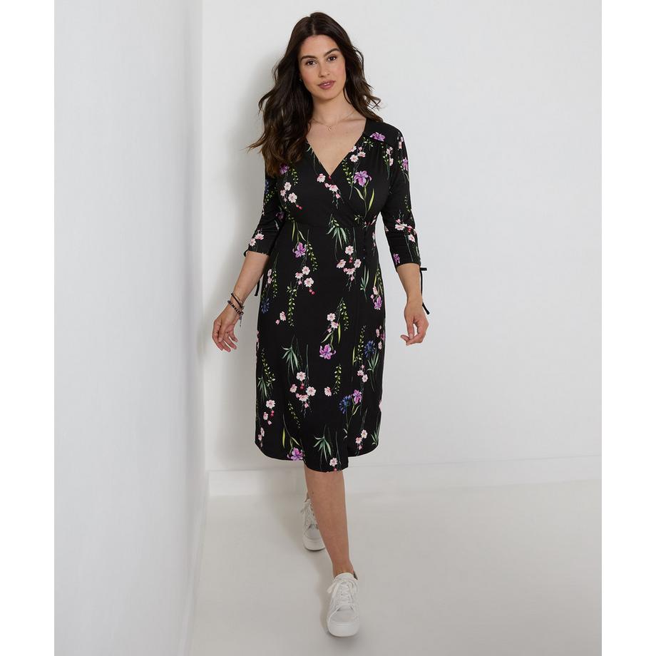 Joe Browns Robe en Jersey à Col V Fleurs Tombantes  