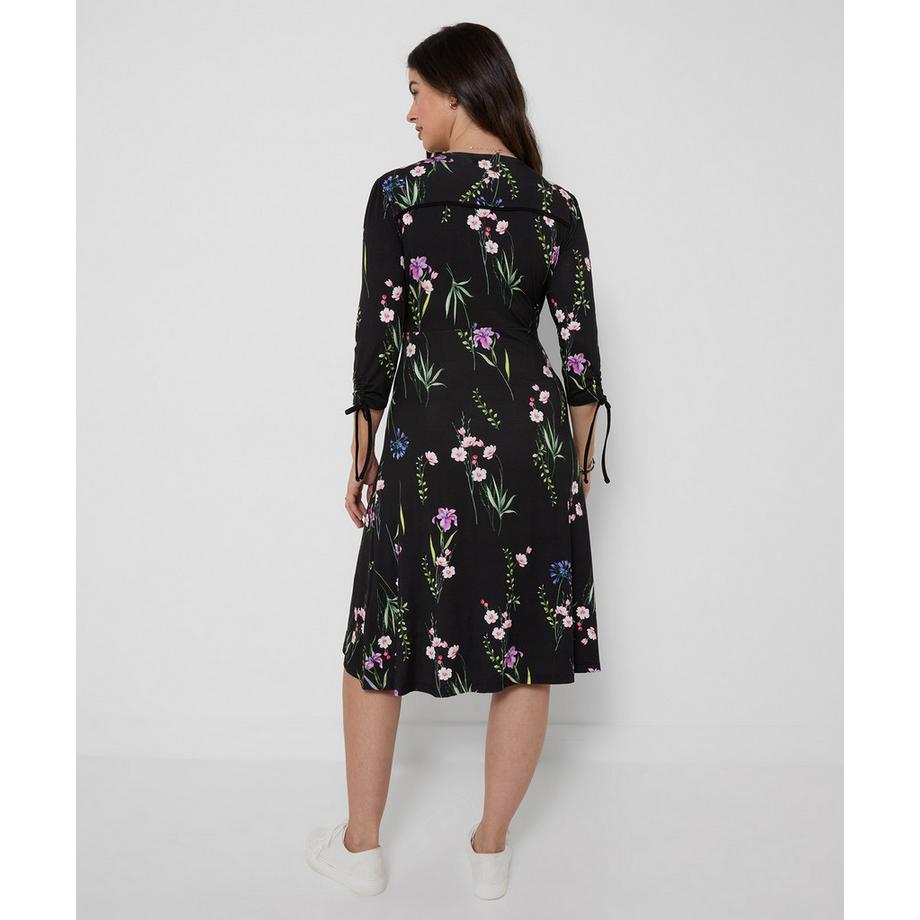 Joe Browns Robe en Jersey à Col V Fleurs Tombantes  