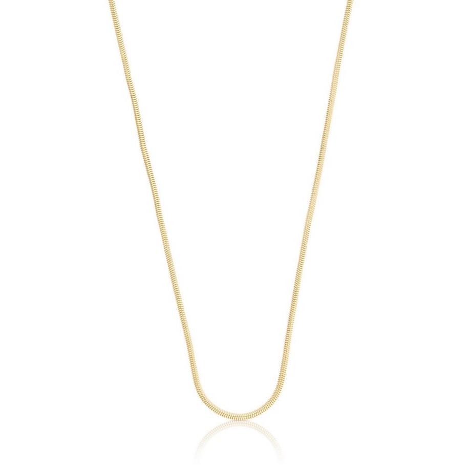 Collier serpent or jaune 750, 1.2mm, 45cm