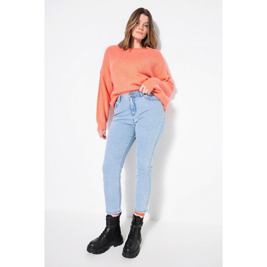 Studio Untold Mom Jeans 5-Pocket hell gewaschen  