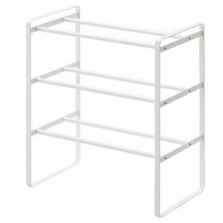 Calicosy Schwarzes Schuhregal, ausziehbar, 3 Ebenen - L41-70 cm  