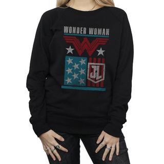 DC COMICS  Justice League Movie Wonder Woman Flag Sweatshirt 