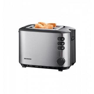 SEVERIN Tostapane Con griglia scaldabriosche integrata Acciaio inox (spazzolato), Nero  