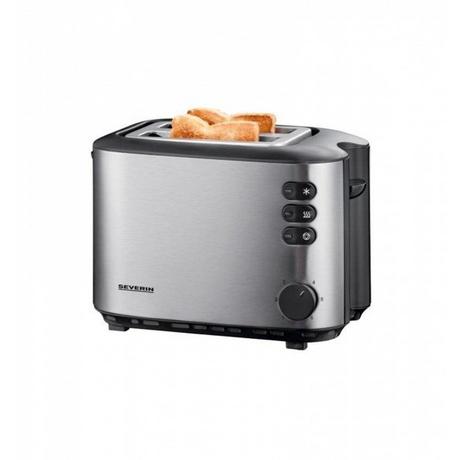SEVERIN Tostapane Con griglia scaldabriosche integrata Acciaio inox (spazzolato), Nero  