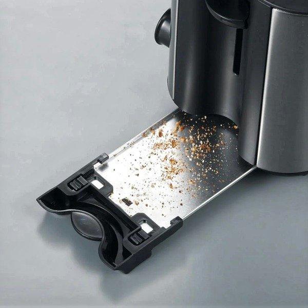 SEVERIN Tostapane Con griglia scaldabriosche integrata Acciaio inox (spazzolato), Nero  