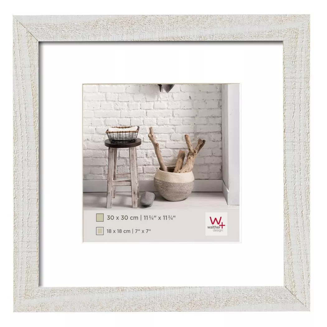WALTHER DESIGN - Bilderrahmen holz, 30 x 30 cm, Weiss