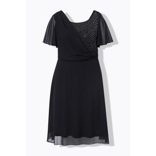 Ulla Popken Abito midi da sera in chiffon drappeggiato  