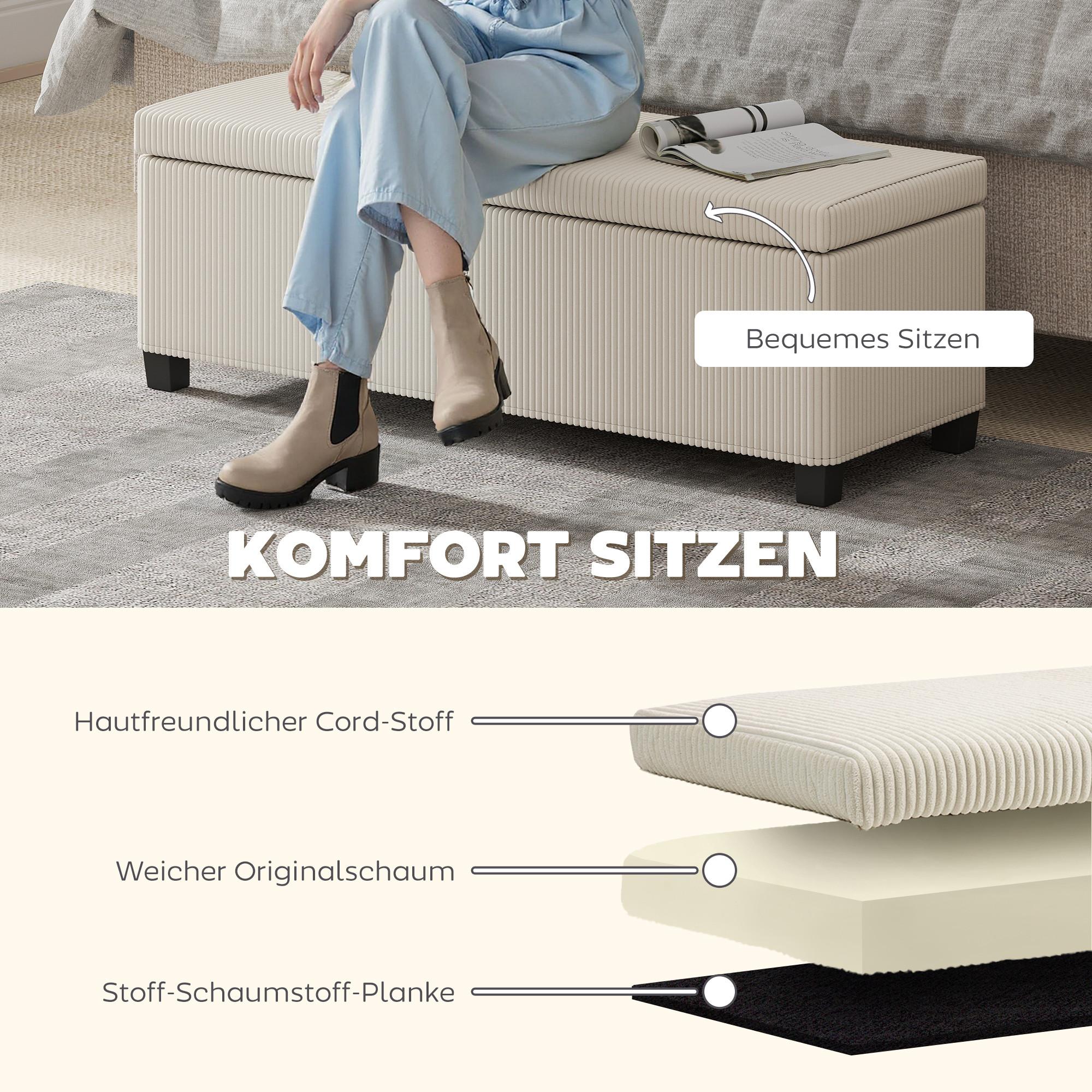 HOMCOM Sitzbank mit Stauraum  
