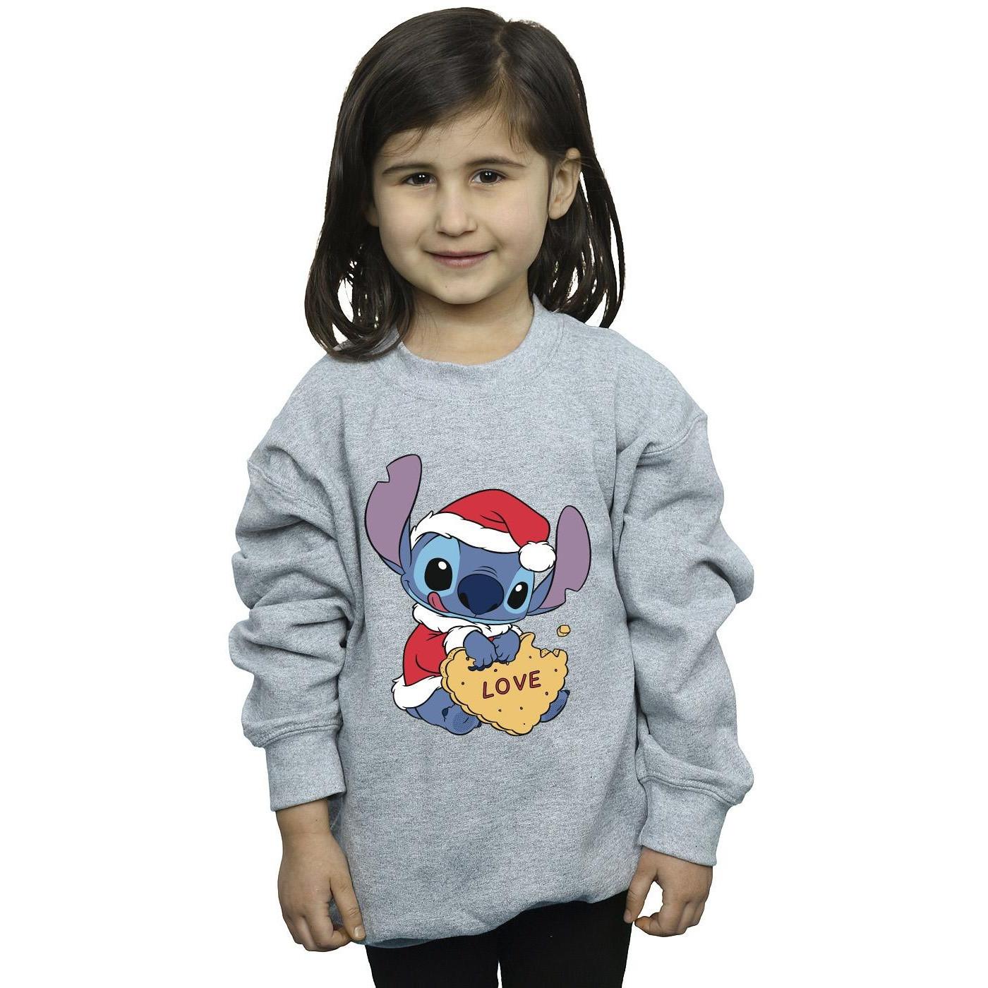 Disney  Lilo And Stitch Christmas Love Biscuit Sweatshirt 