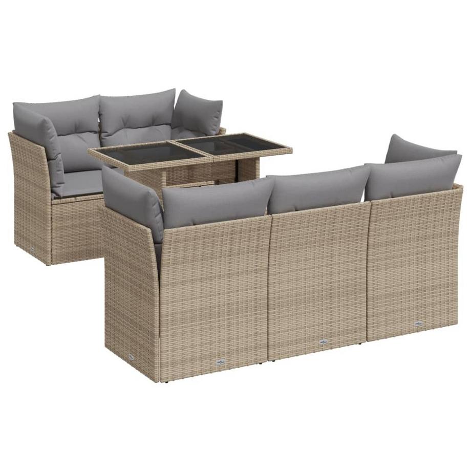 set di divani da giardino Polirattan