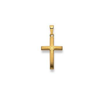 Anhänger Kreuz Gelbgold 750, 29x14mm