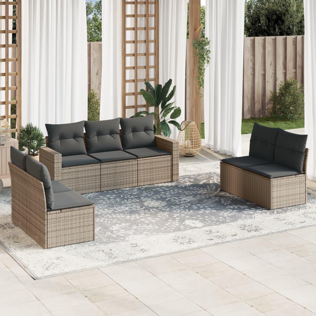 VidaXL set divano da giardino Polirattan  