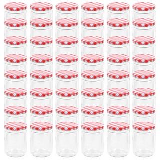 VidaXL 48 pcs pots à confiture couvercles  verre verre  