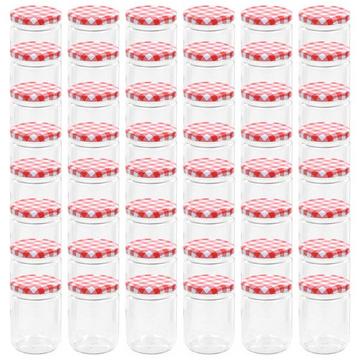 48 pcs pots à confiture couvercles  verre verre