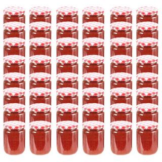 VidaXL 48 pcs pots à confiture couvercles  verre verre  