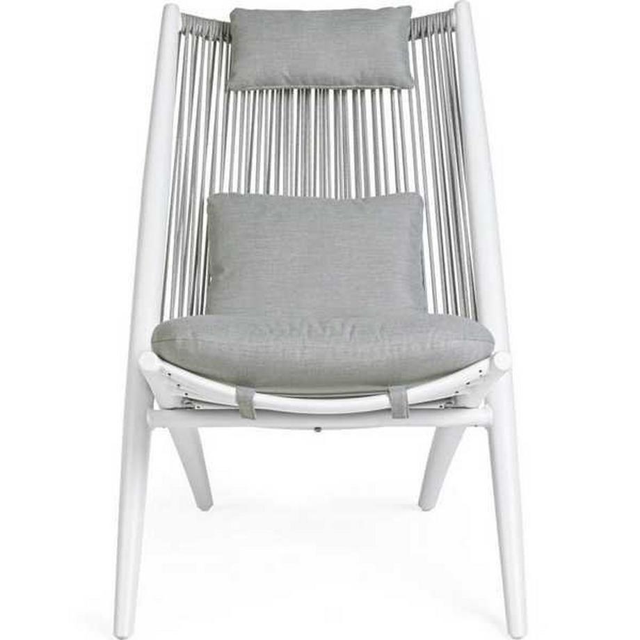 mutoni Garten Lounge-Sessel Aloha mit Kissen weiss  