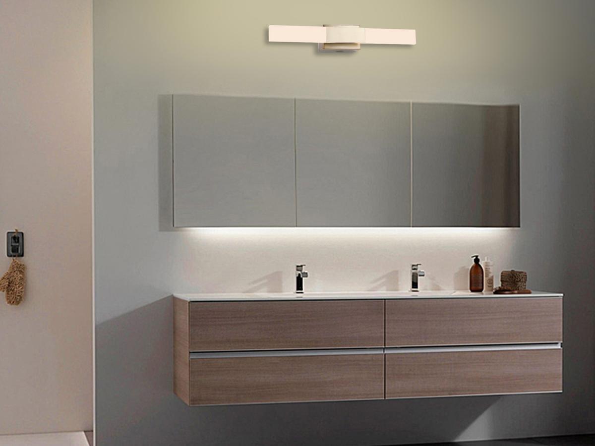 Vente-unique Applique per bagno LED L. 30 cm in Metallo Dorato - HORSHAM  