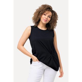 Ulla Popken  Top sans manche, col rond et effet drapé, coupe Classic Fit 