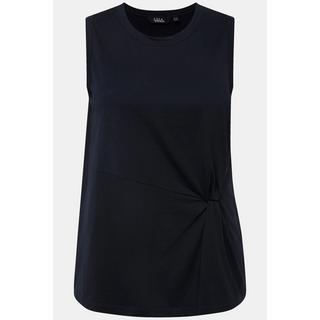 Ulla Popken  Top sans manche, col rond et effet drapé, coupe Classic Fit 