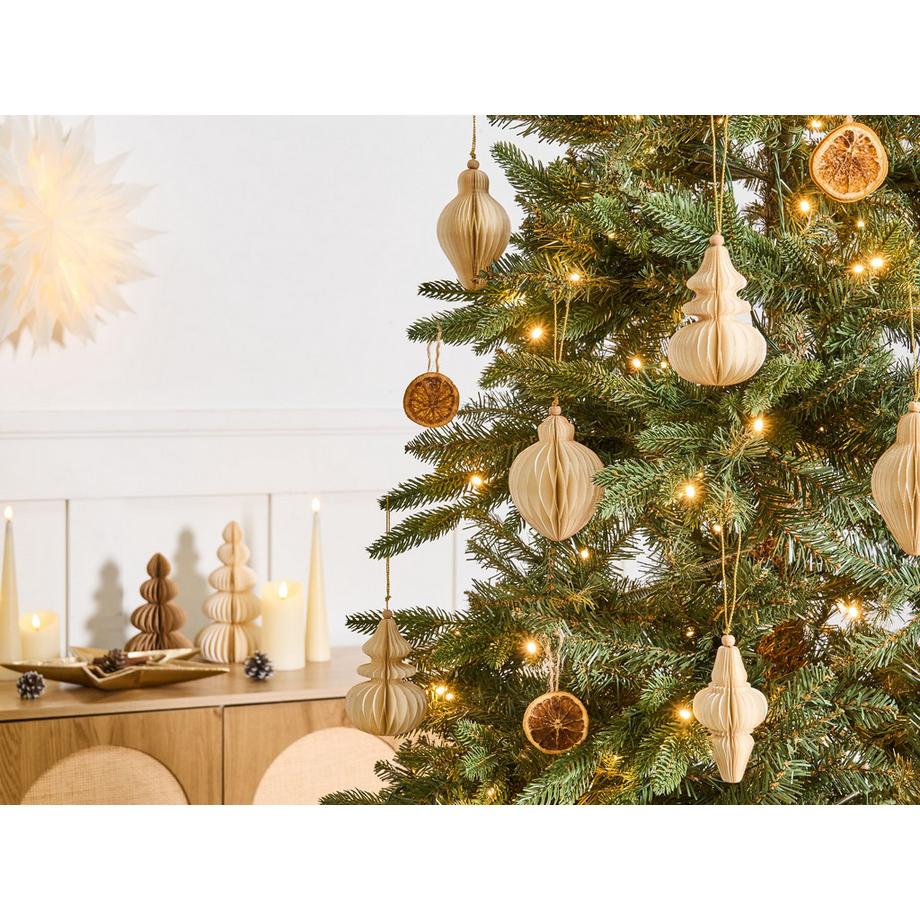Beliani Lot de 20 décorations pour sapin de Noël en Papier Traditionnel ALTAELVA  