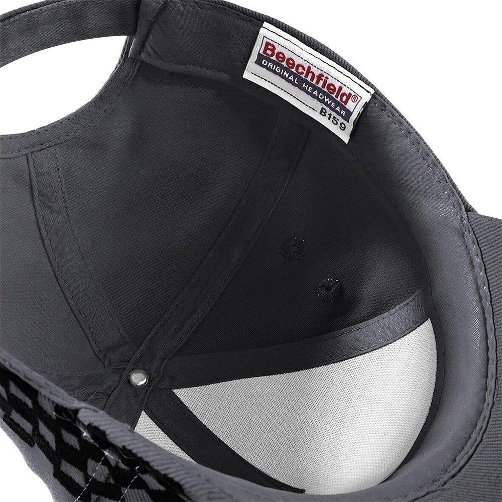 Beechfield Cappellino da Baseball Grand Prix a Quadri  