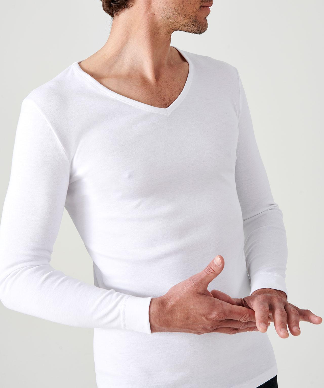 Damart Tee-shirt Col V Manches Longues Chaleur Medium 3  