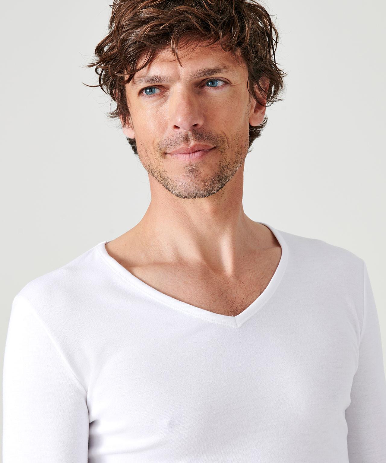 Damart Tee-shirt Col V Manches Longues Chaleur Medium 3  