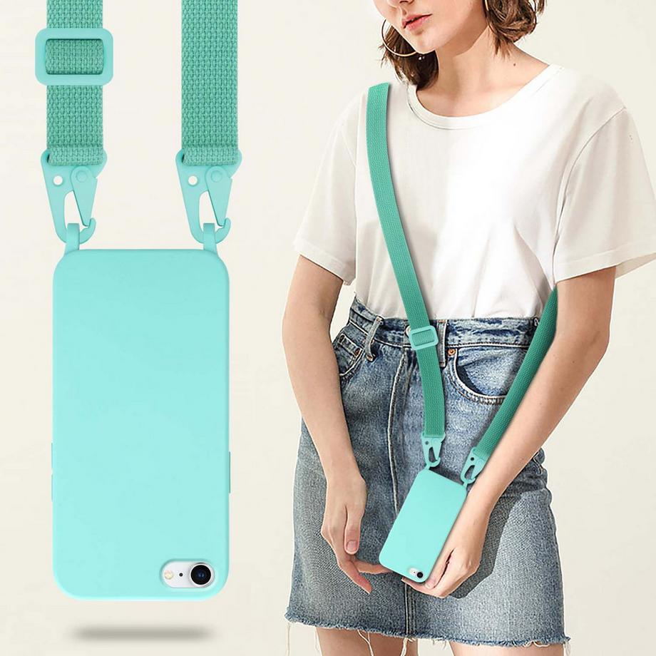 Cadorabo  Handy Kette für Apple iPhone 7  7S  8  SE 2020 Silikon Schutzhülle 