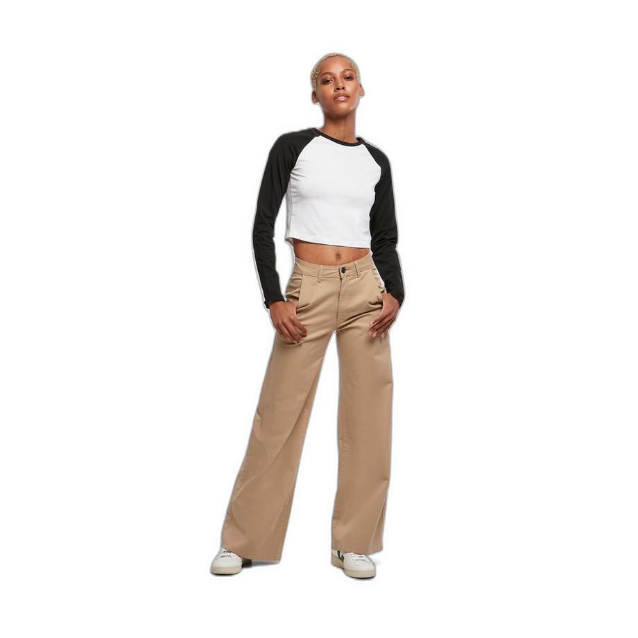 URBAN CLASSICS Retro Baseball Langarm Crop T-Shirt  