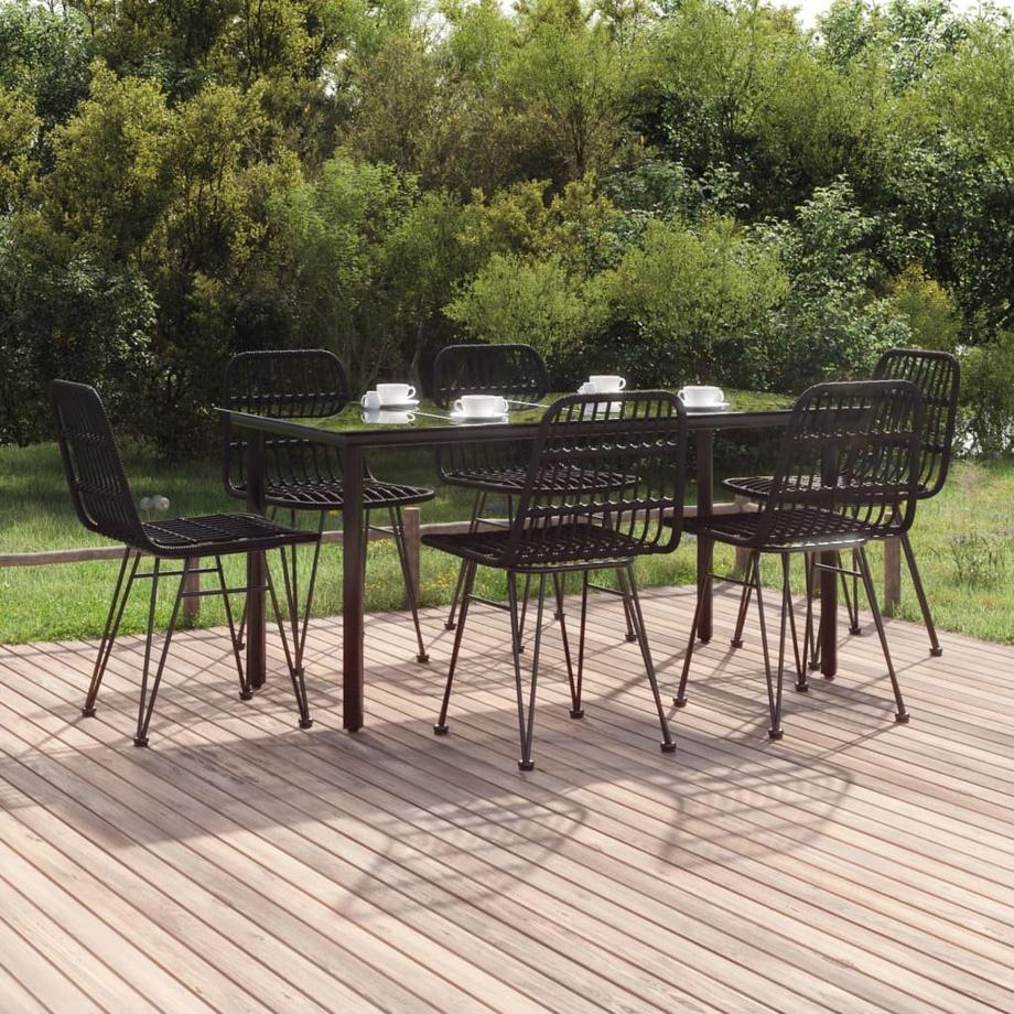 VidaXL set da pranzo da giardino Polirattan  