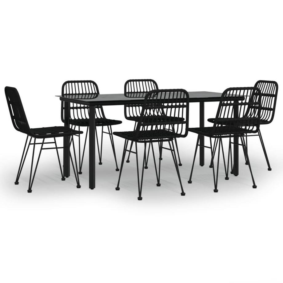 set da pranzo da giardino Polirattan