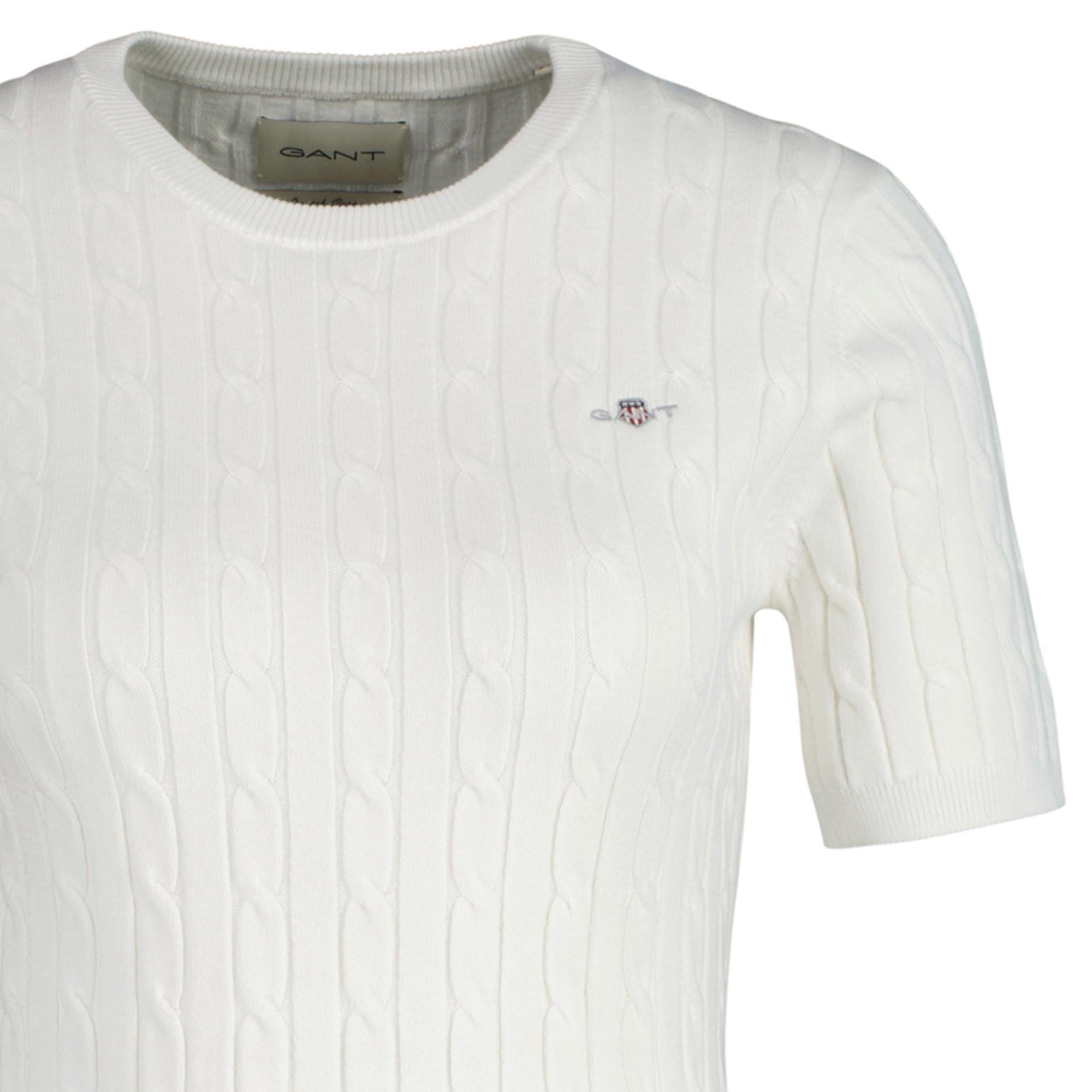 GANT Stretch Cotton Cable C-Neck T-Shirt  