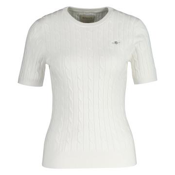 T-Shirt  1er Pack Bequem sitzend-STRETCH COTTON CABLE C-NECK