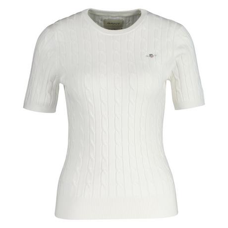 GANT Stretch Cotton Cable C-Neck T-Shirt  
