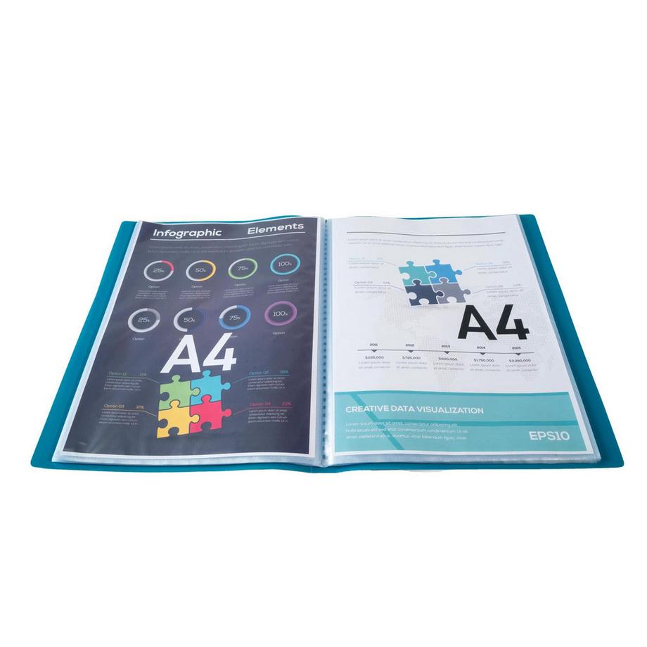 Exacompta Sichtmappe A4 aus flexiblem Polypropylen, opak, 20 Hüllen - x 20  