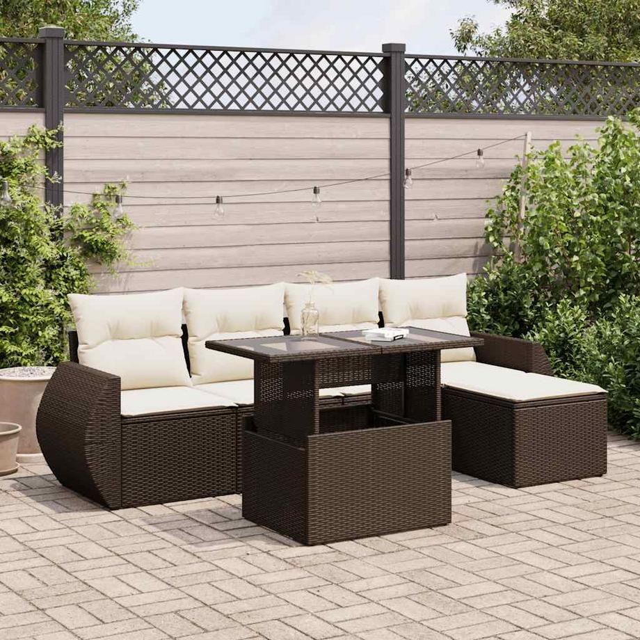 VidaXL set di divani da giardino Polirattan  