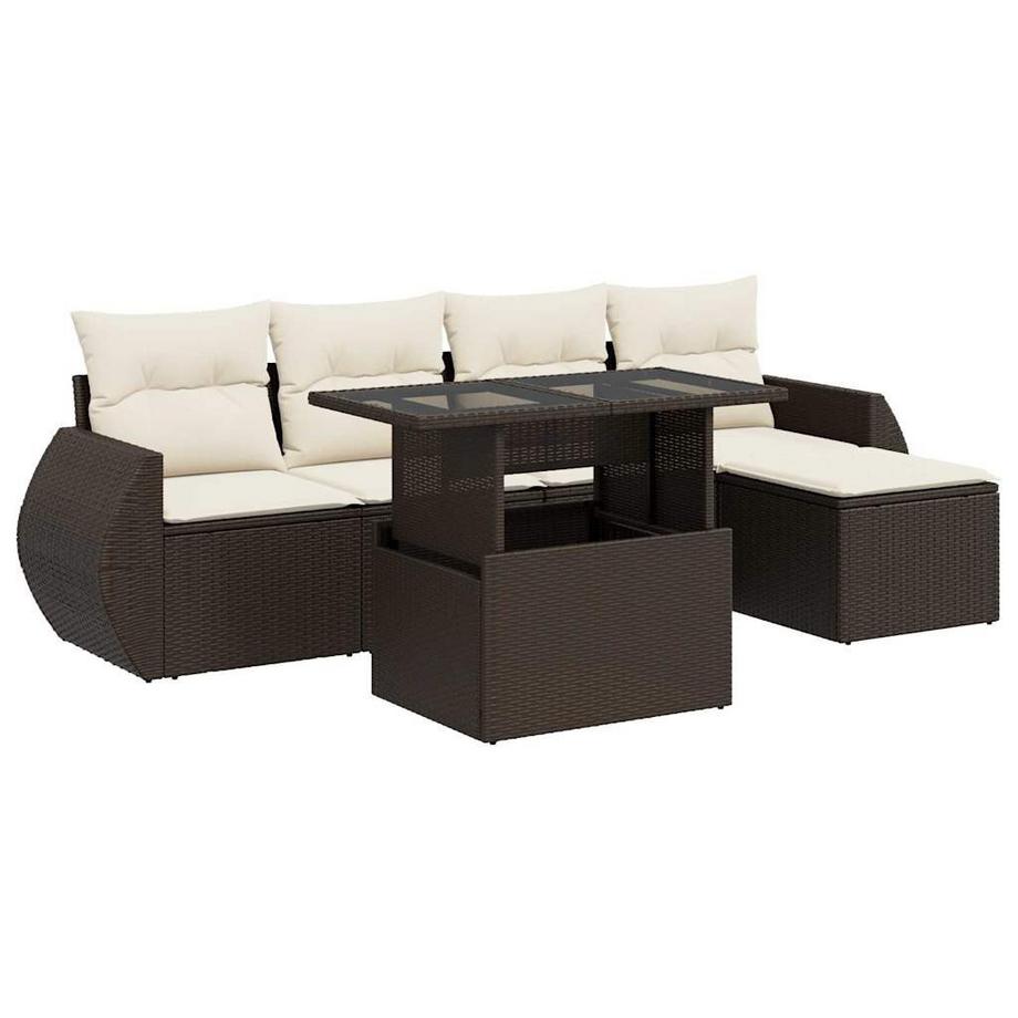 set di divani da giardino Polirattan