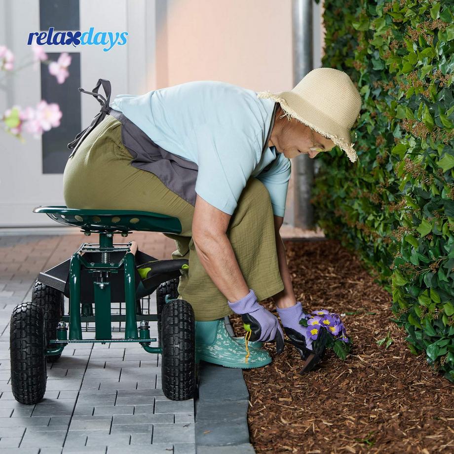 Northix Mobiler Gartensitz mit Stauraum  
